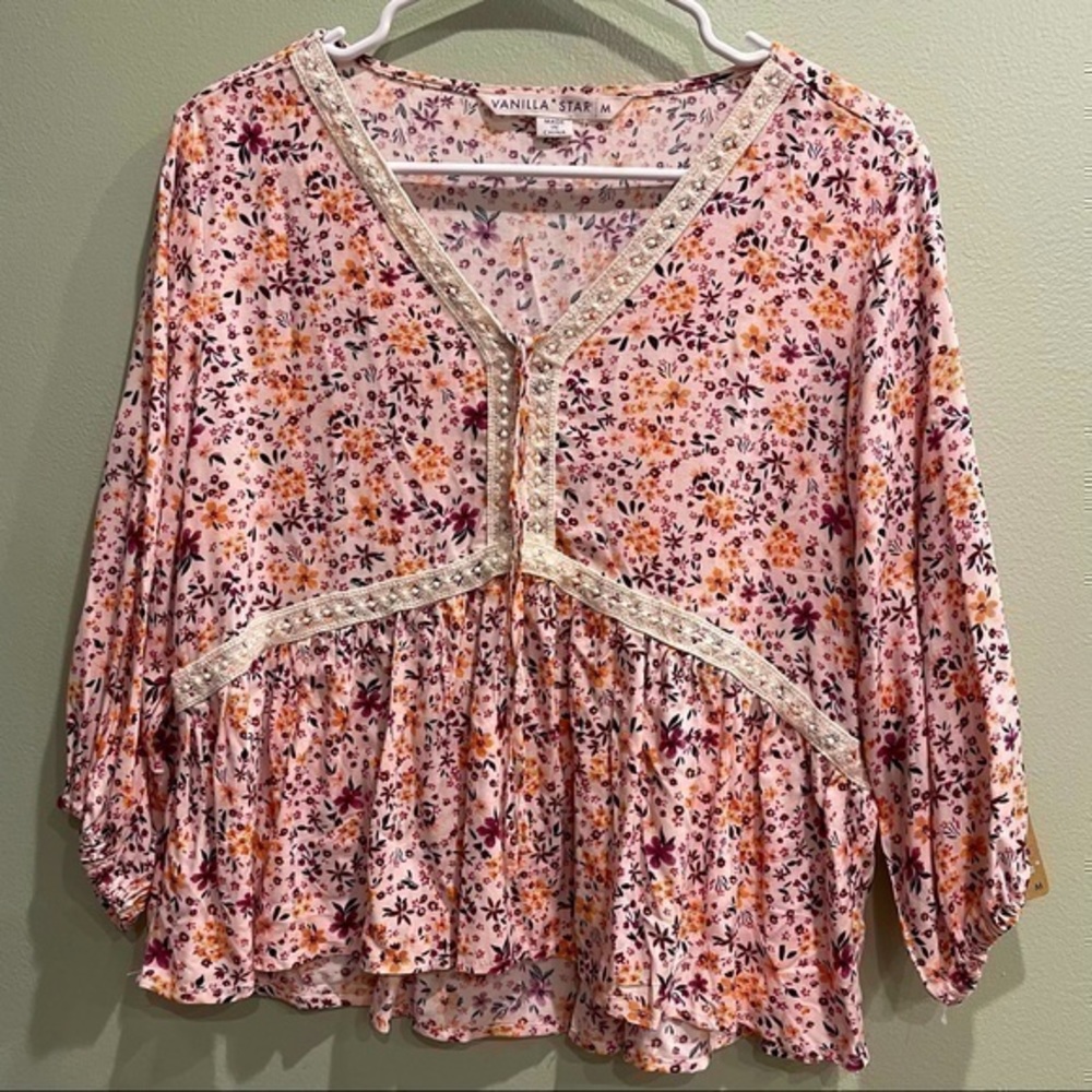 Vanilla Star Elbow length shirt size medium elbow length blouse brand new shirt